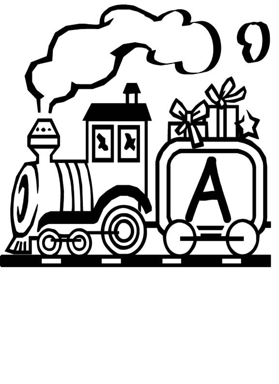 Coloriages alphabet train 1