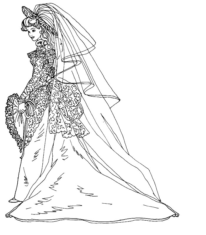 Coloriages barbie maried 12