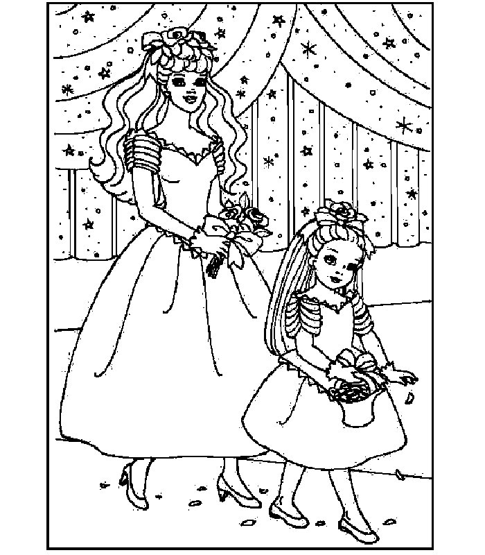 Coloriages barbie maried 6