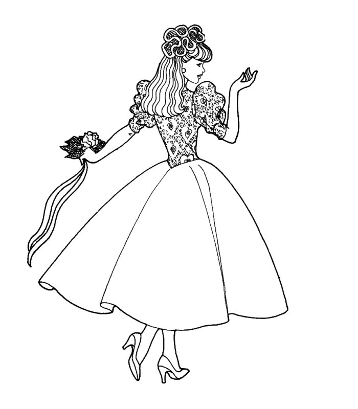 Coloriages barbie maried 7