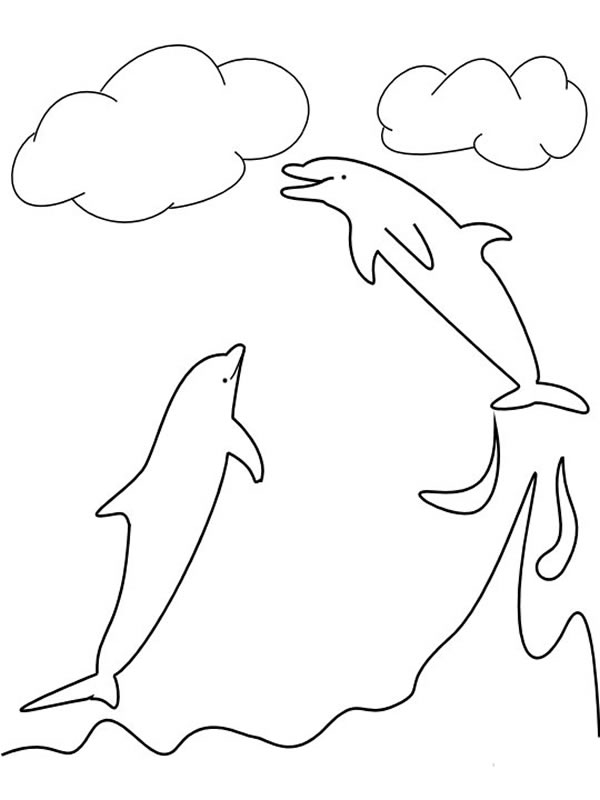 Coloriages dauphins 39