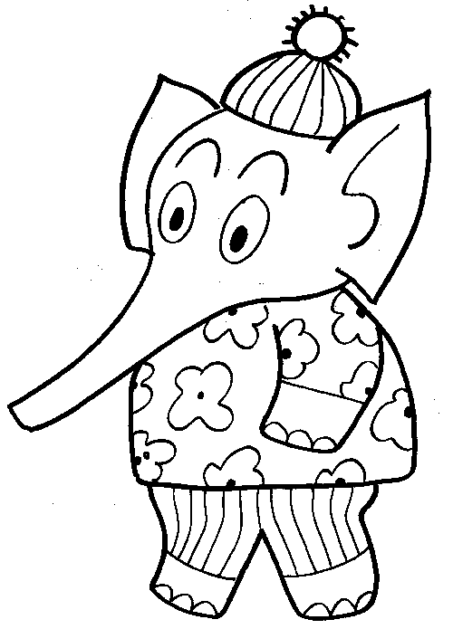 Coloriages elephants 20