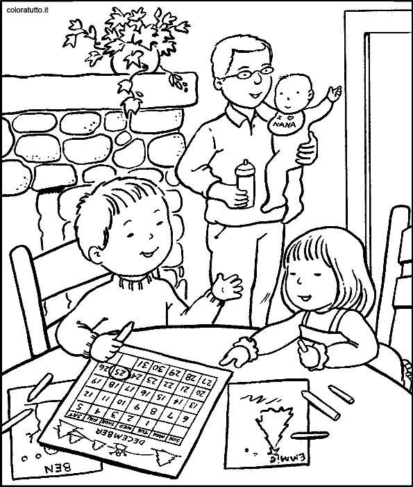 Coloriages famille 45