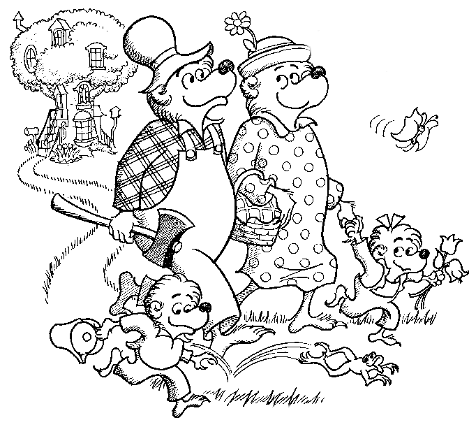 Coloriages famille berenstain 13