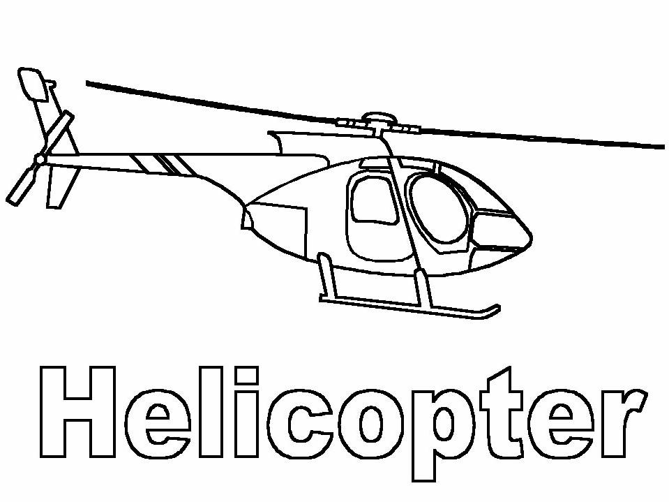 Coloriages helicopter 1