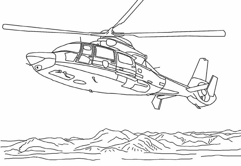 Coloriages helicopter 10