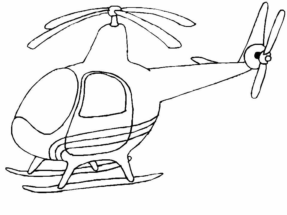 Coloriages helicopter 9
