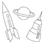 Coloriages missile 3