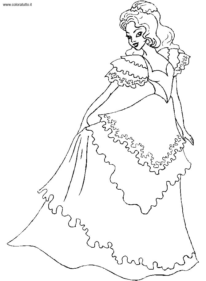 Coloriages robe de princesse 13