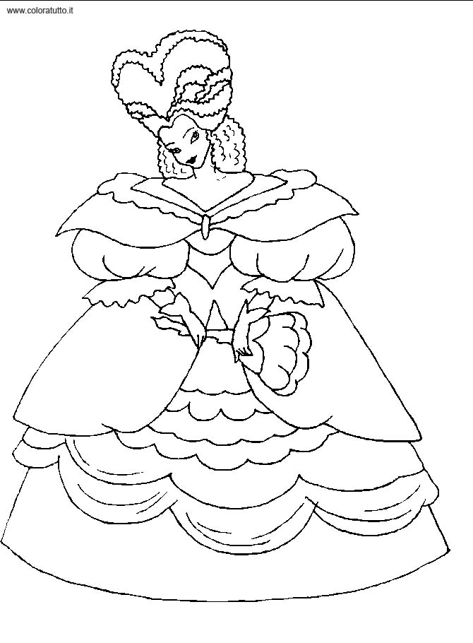 Coloriages robe de princesse 3