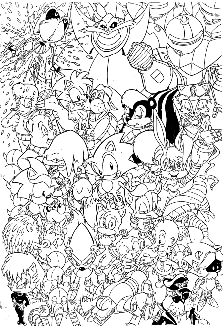Coloriages sonic 4