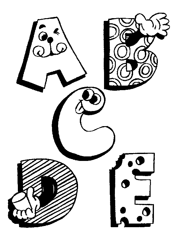 Coloriages alphabet ironique 1