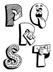 Coloriages alphabet ironique 4