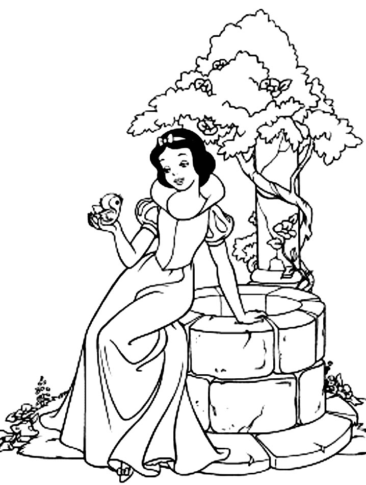 Coloriages blanche neige 2
