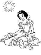 Coloriages blanche neige 8