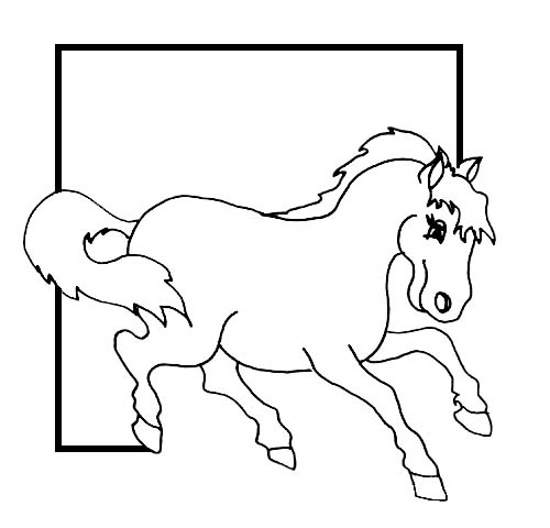 Coloriages cheval 22