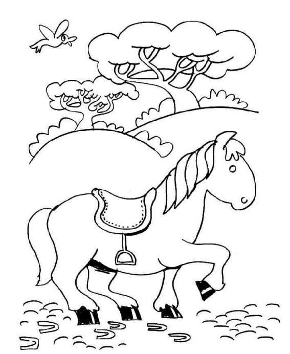 Coloriages cheval 87