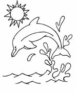 Coloriages dauphins 20