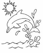 Coloriages dauphins 3