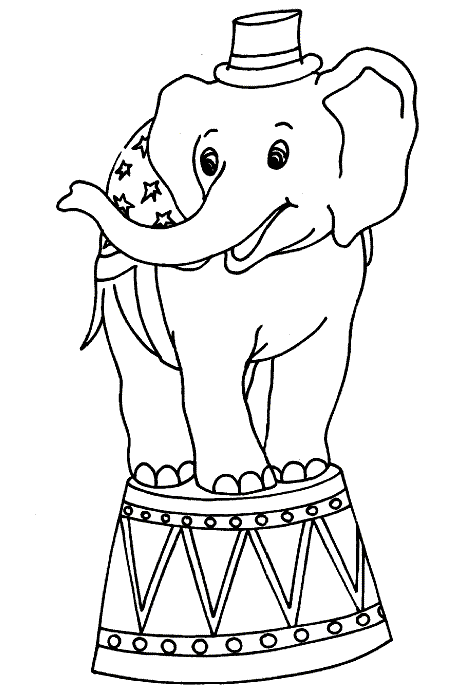 Coloriages elephants 1