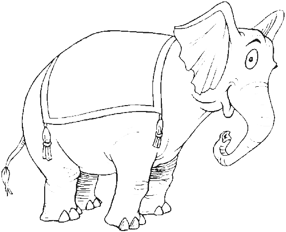 Coloriages elephants 3