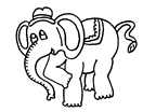 Coloriages elephants 49