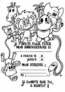 Coloriages invitation anniversaire 4